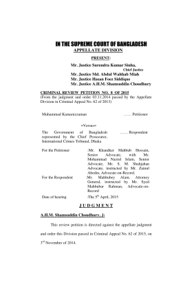 Criminal Review Petition 8/2015