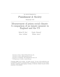 Measurement of prison social climate: A
