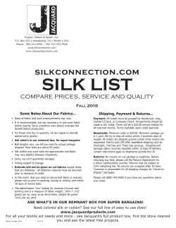 SILK LIST - Jacquard Products