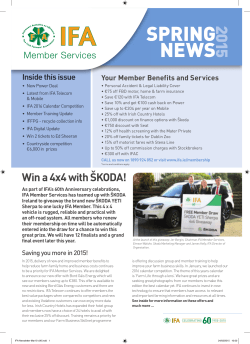 Spring 2015 - Irish Farmers` Association
