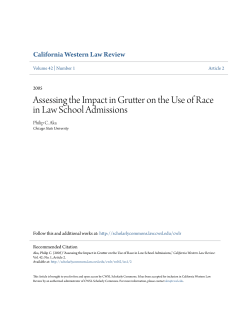 Assessing the Impact in Grutter on the Use of Race in Law School