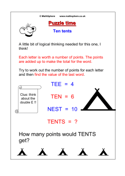 Ten tents - MathSphere