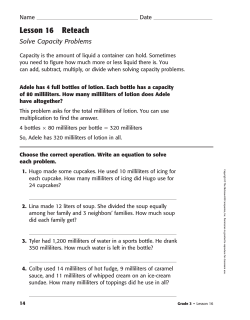 Lesson 16 Reteach Solve Capacity Problems