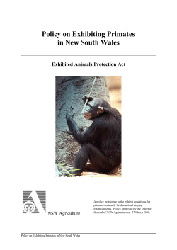 Policy on Exhibiting Primates in New South Wales