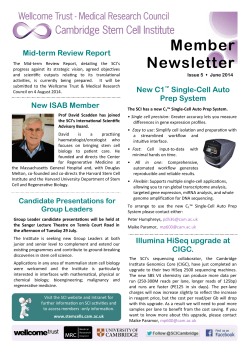June 2014 - Cambridge Stem Cell Institute