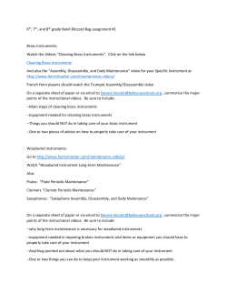 6th, 7th, and 8th grade Band Blizzard Bag assignment #1 Brass