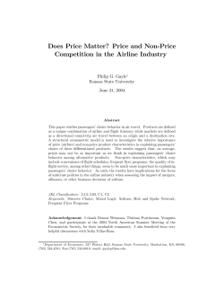 Does Price Matter? Price and Non-price Competition in the Airline