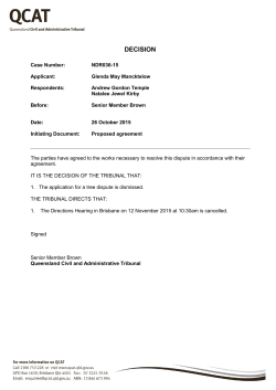 NDR036-15 NDR Decision Agreement