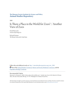Is There a Place in the World for Zoos?