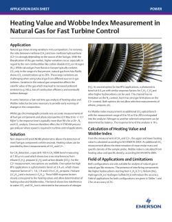 Heating Value and Wobbe Index Measurement in Natural Gas for