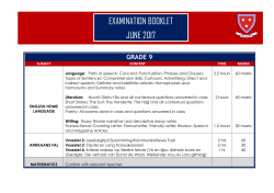 Grade 9 Exam Booklet