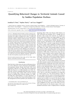 Quantifying Behavioral Changes in Territorial Animals Caused by