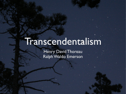 Henry David Thoreau Ralph Waldo Emerson Henry David Thoreau