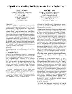 A Specification Matching Based Approach to