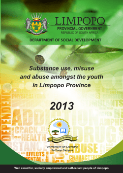 Substance Abuse - Limpopo Provincial Government