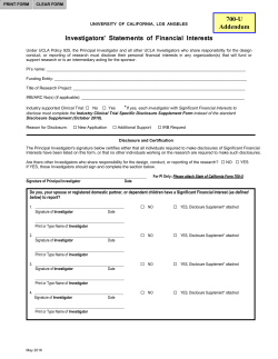Addendum to 700U Form
