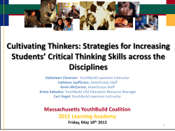 Strategies for Increasing Critical Thinking