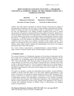 how students conceive function: a triarchic