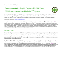 Promega Notes: Development of a Rapid Capture ELISA Using PCR