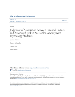 Judgment of Association between Potential Factors and Associated