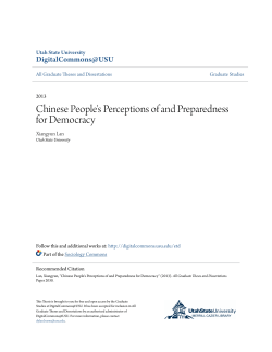 Chinese People`s Perceptions of and Preparedness for Democracy