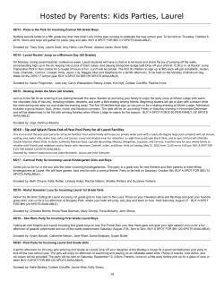 Hosted by Parents: Kids Parties, Laurel