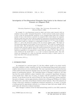 Investigation of Two-Dimensional Triangular Ising Lattice in the