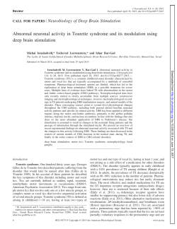 Abnormal neuronal activity in Tourette syndrome and its modulation