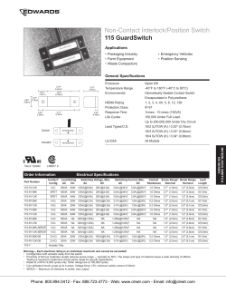 Sentrol 115 Series Non-Contact Interlock Switches