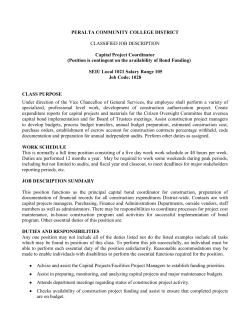 Capital Projects-Coordinator
