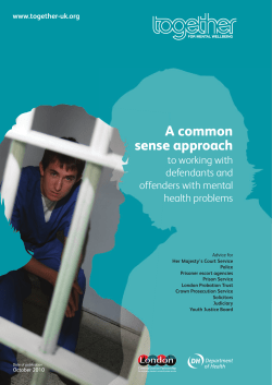 A common sense approach - Together for Mental Wellbeing