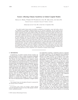 Factors Affecting Climate Sensitivity in Global Coupled