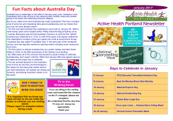 AHP Newsletter - January 2017