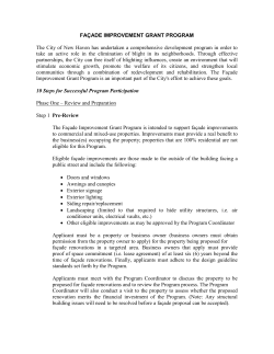 fa&ccedil;ade improvement grant program - Town Green Special Services