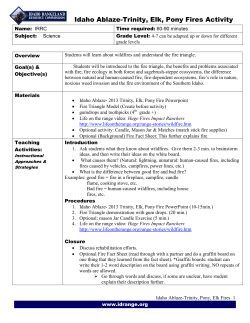 Idaho Ablaze_Trinity, Elk, Pony Fire Activity