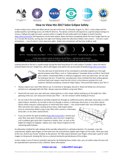 How to View the 2017 Solar Eclipse Safely