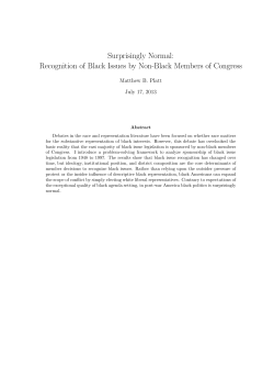 Surprisingly Normal: Recognition of Black Issues by