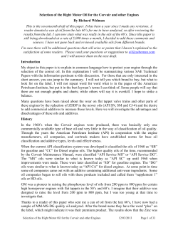 Selection of the Right Motor Oil-draft 17
