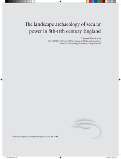 The landscape archaeology of secular power in 8th