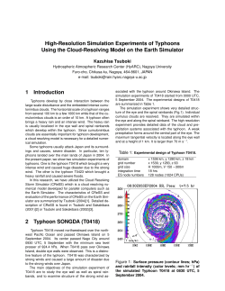 High-Resolution Simulation Experiments of Typhoons Using the
