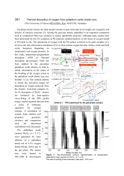 Thermal desorption of oxygen from palladium oxide cluster ions