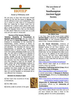 HOTEP - Southampton Ancient Egypt Society