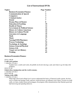 List of Instructional DVDs