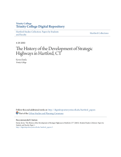 The History of the Development of Strategic Highways in Hartford, CT