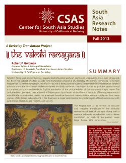 A Berkeley Translation Project - Institute for South Asia Studies