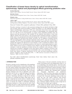 Classification of breast tissue density by optical transillumination