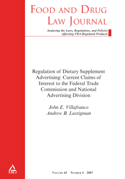 Regulation of Dietary Supplement Advertising