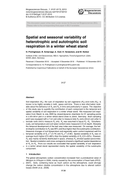 Spatial and seasonal variability of heterotrophic and autotrophic soil