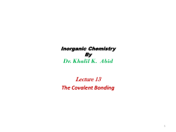 Inorganic Chemistry By Dr. Khalil K. Abid