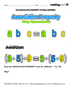 the associative property of real numbers